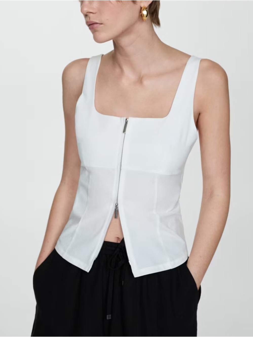 Mango white Top NWT